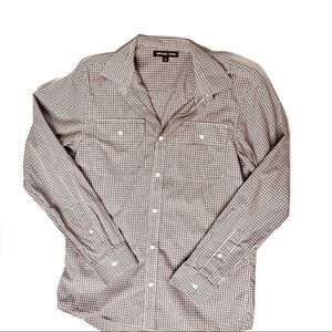 Michael Kors plaid long sleeve button shirt size S